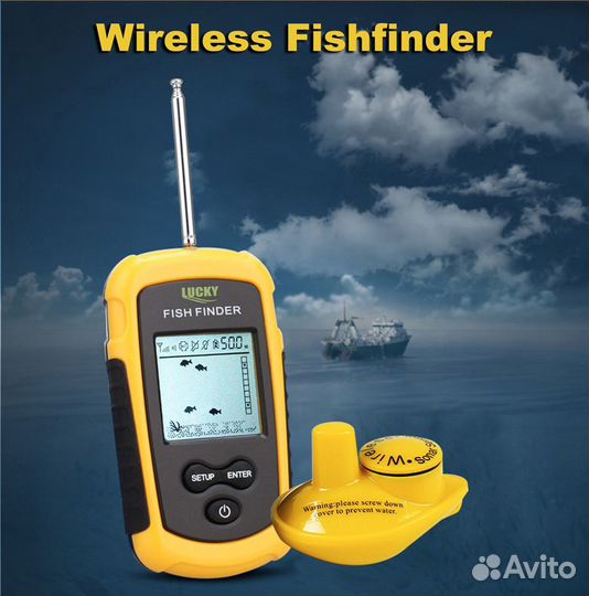 Новый. Беспроводной эхолот lucky Finder FFW 1108-1