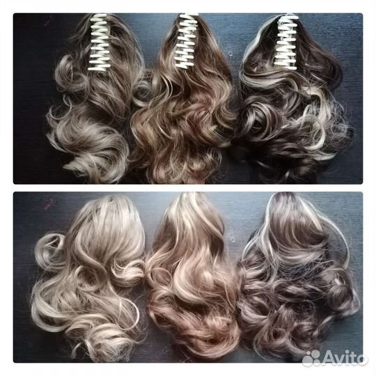 Волосы на заколках, резинке, чёлки, шиньон