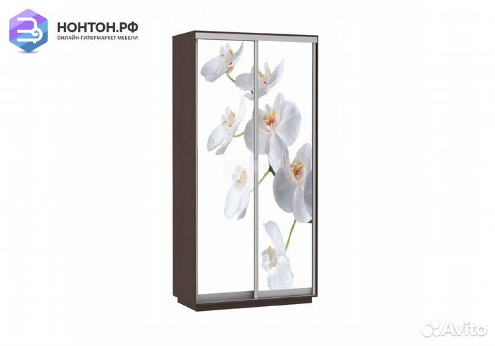 Шкаф-купе Нонтон 2-дверный венге / орхидея белая