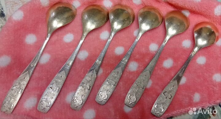 Набор чайных десертных ложек Мельхиор СССР