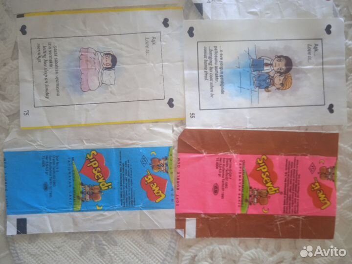 Обёртка вкладыш от жвачек love ls из 90 гг