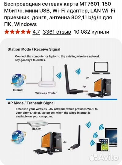 Wi Fi адаптер MT7601