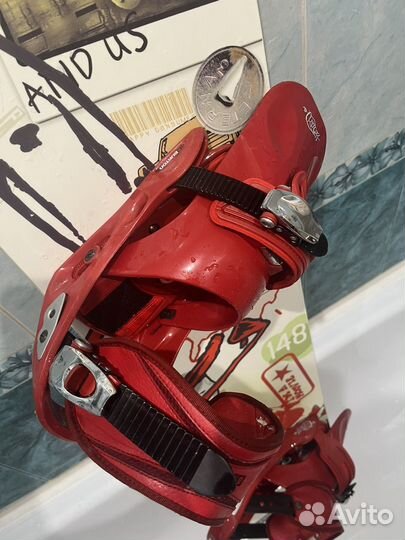 Сноуборд комплект atom, крепления burton