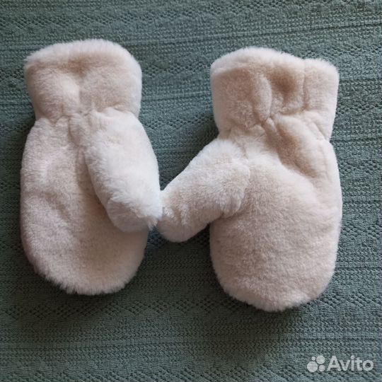 Варежки меховые детские 4- 6 лет