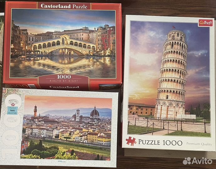 Пазлы 1000, 500 элементов (много)
