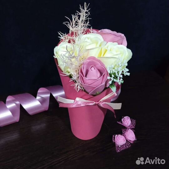 Букет из мыльных роз