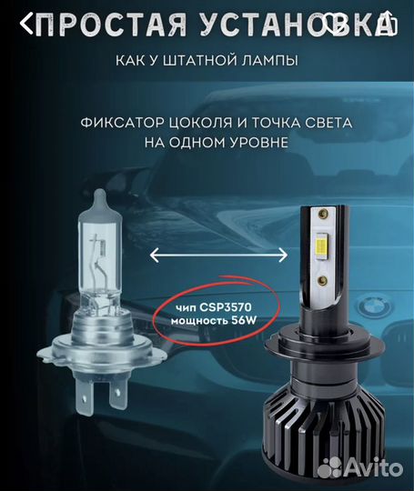 Светодиодные лампы LED H7