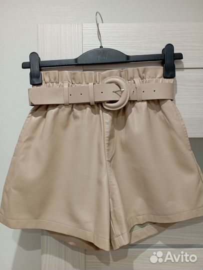 Шорты экокожа