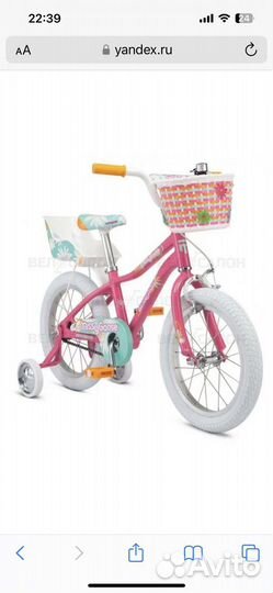 Детский велосипед для девочки mongoose 16