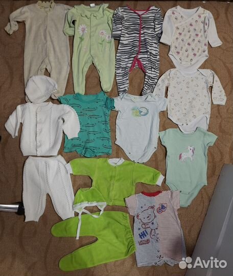 Детские вещи пакетом на девочку, рост 56-68