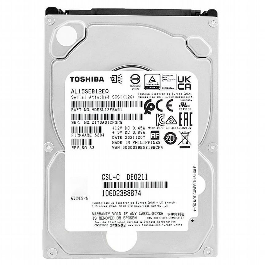 [AL15SEB12EQ] Жесткий Диск Toshiba 1.2tb Sas 2,5" Al15seb12eq