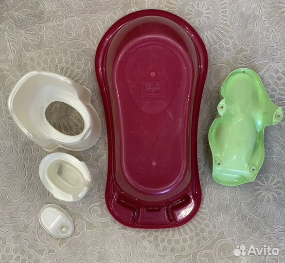 Ванночка для купания+горшок+горка