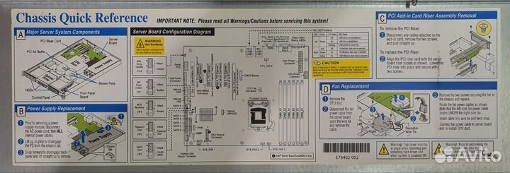 Сервер б/у на базе шасси intel SR1630HGP бп 350W Б