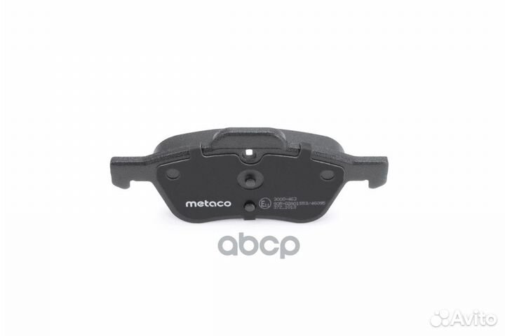 Колодки тормозные передние к-кт metaco 3000-463