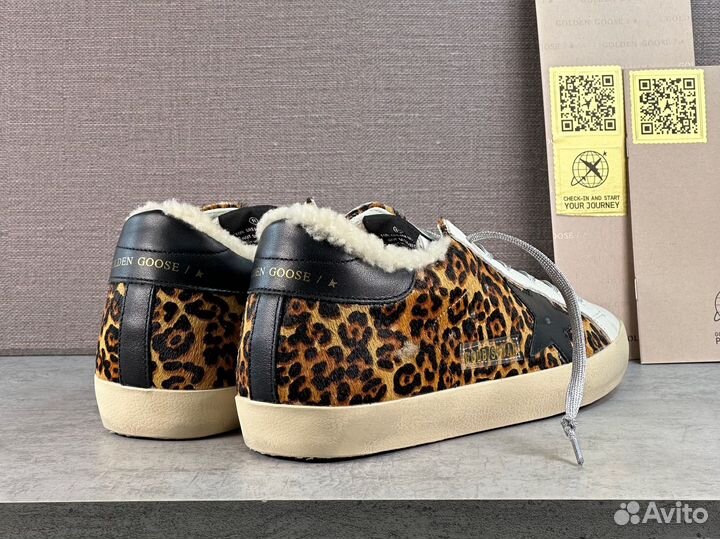 Леопардовые Golden Goose с мехом