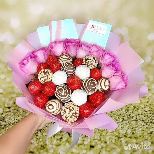 Букет из клубники в шоколаде