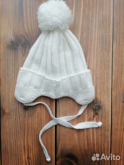 Шапка вязанная демисезонная и снуд 9-18 мес