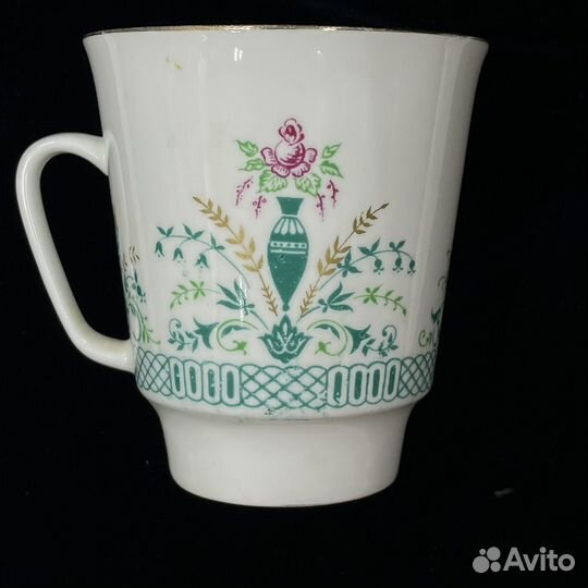 Кофейная чайная пара Роза лфз деколь СССР (сзр)