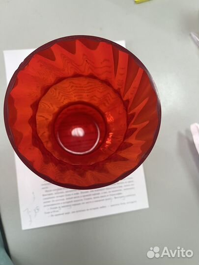 Ваза Красный май (красное стекло)