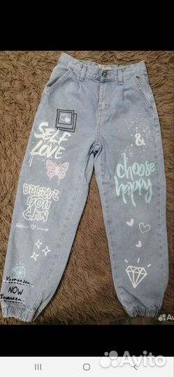 Джинсы на девочку 152