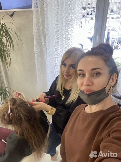 Наращивание волос в студии
