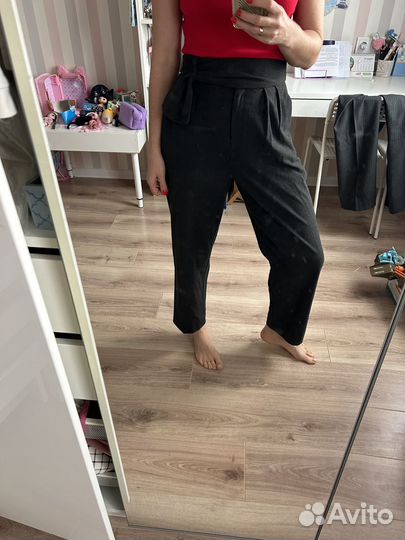 Брюки бананы mango серые 42 44 s