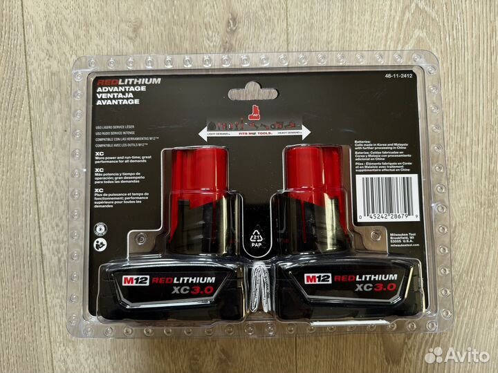 Аккумулятор Milwaukee М12 3Ач