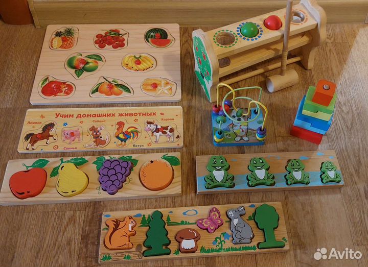 Развивающие деревянные игрушки