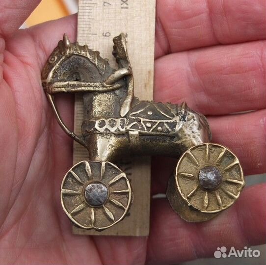 Бронзовая статуэтка Всадник на лошадке, детская