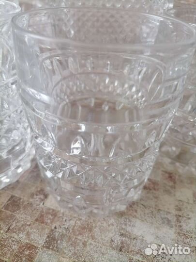 Графин, рюмки, бокалы хрустальный богемия