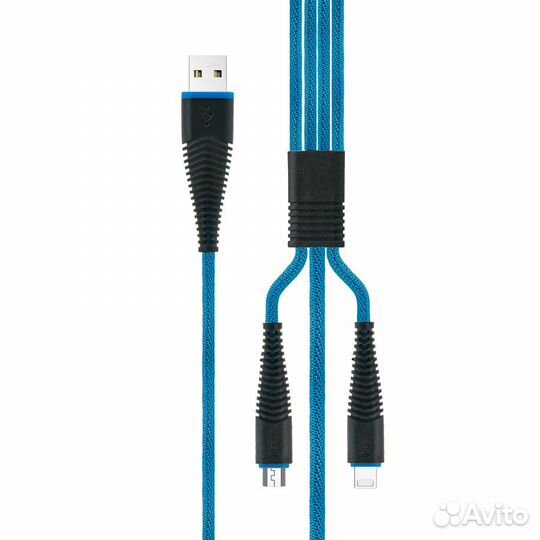 Кабель Devia Fish 2 in 1 Micro Usb and Lightning