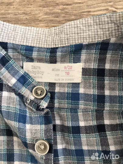 Рубашка Zara 9/12 месяцев
