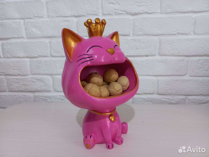 Шикарная конфетница Розовая Кошечка