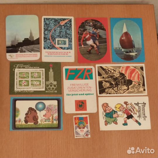 Календарики СССР карманные 1976-1990