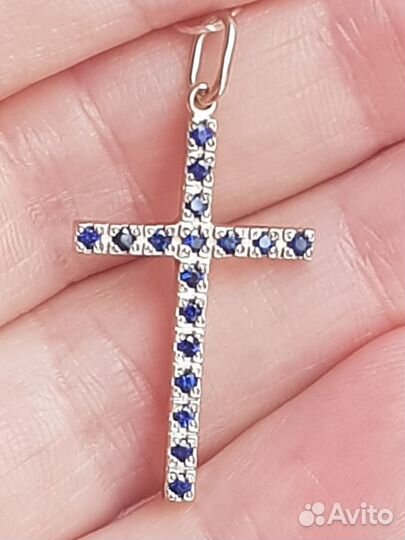 Крест с сапфирами