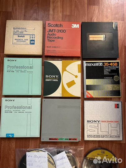 Катушки, бобины, магнитная лента sony,scotch и др