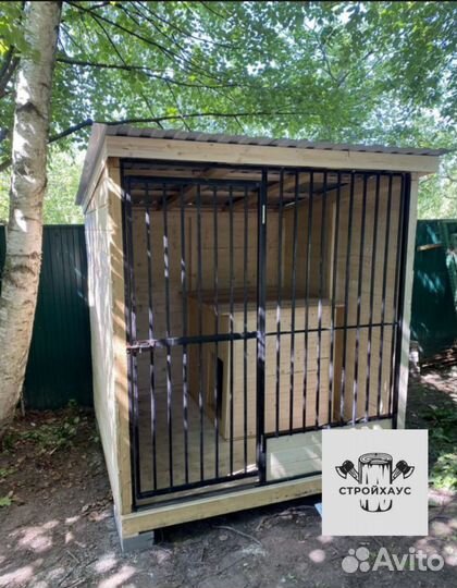 Вольер для собак деревянный