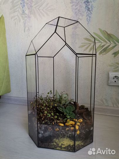 Ваза для флорариума бонсариума большая