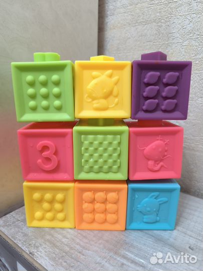 Развивающие кубики резиновые