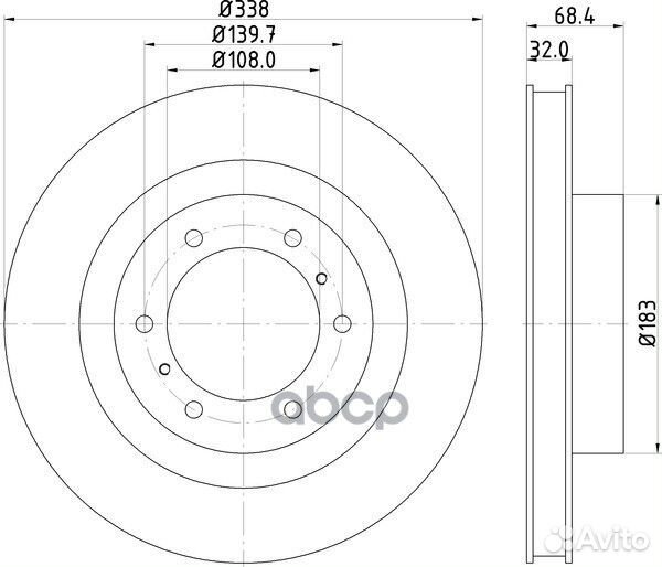 Диск тормозной перед ND1058K nisshinbo