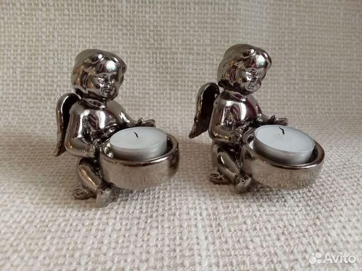 Статуэтка Подсвечник ангел керамика