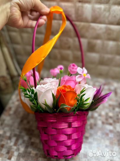 Букет из мыльных роз