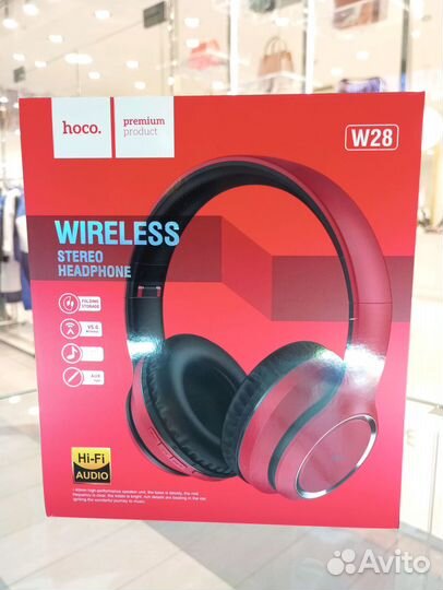 Беспроводные наушники hoco W28 (красные)