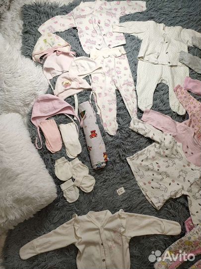 Детские вещи пакетом для девочек от 0 до 4 месяцев
