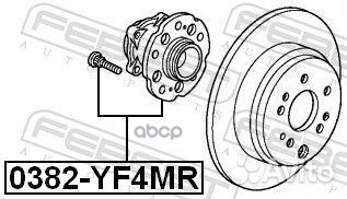 Ступица колеса зад прав лев Febest