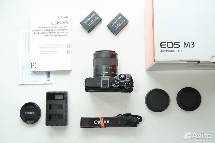 Фотоаппарат Canon EOS M3 + зум 18-55 IS STM