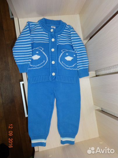 Вязанный костюмчик на малыша, 62 р