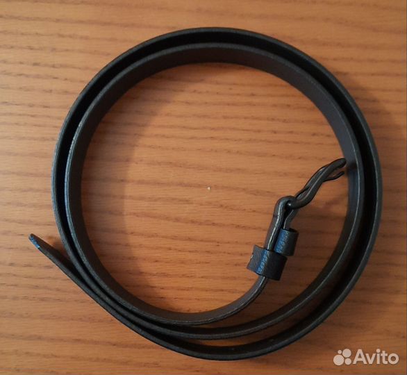 Мужской кожанный ремень черный