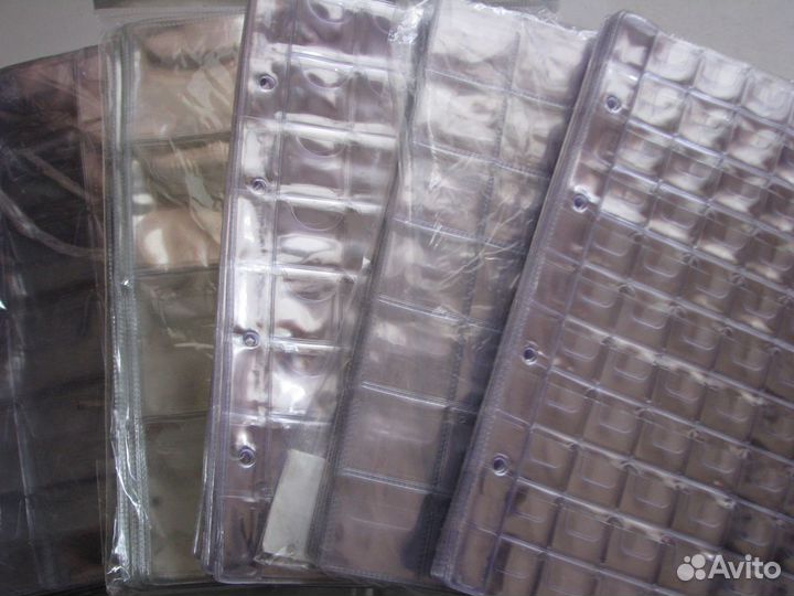 Листы для монет и бонн Оптима и папки