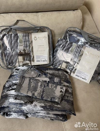 Комплект Шторы мрамор